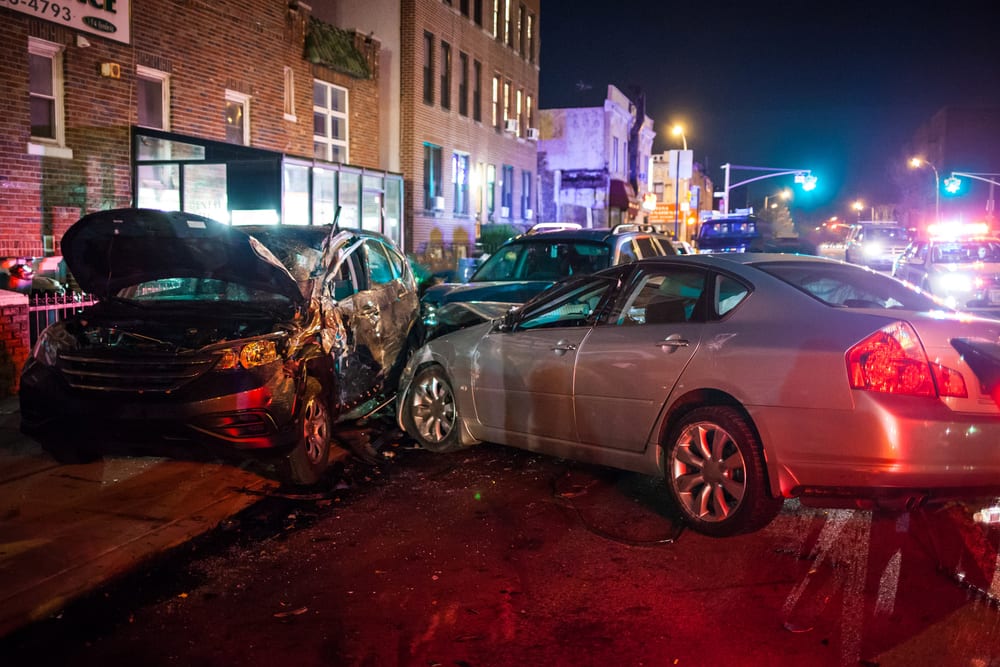 multi car pile up